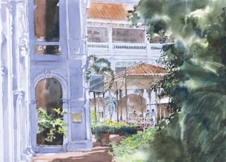 Ong Kim Seng - Courtyard, Raffles Hotel