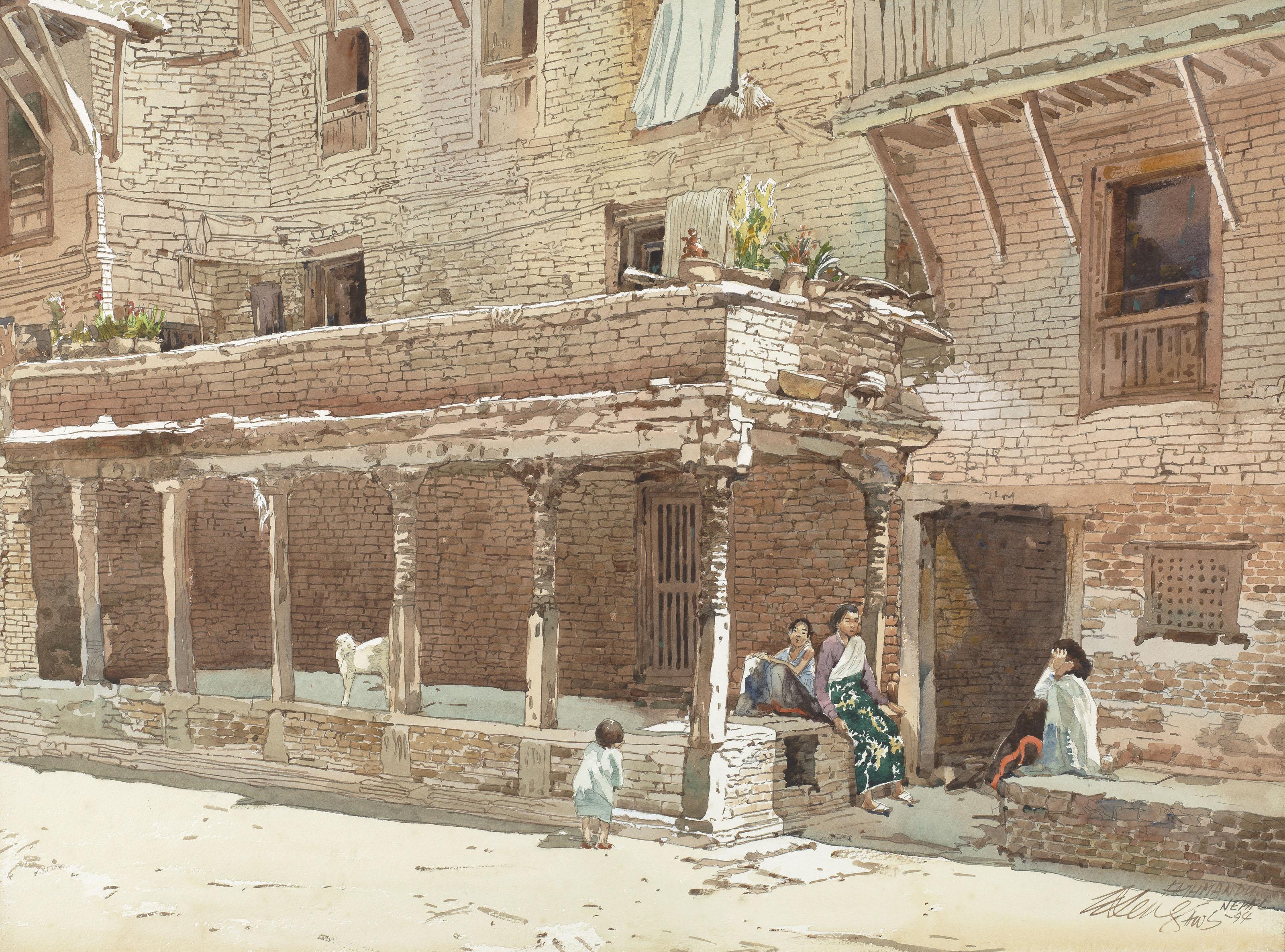 Ong Kim Seng - Kathmandu, Nepal  57 x 77cm