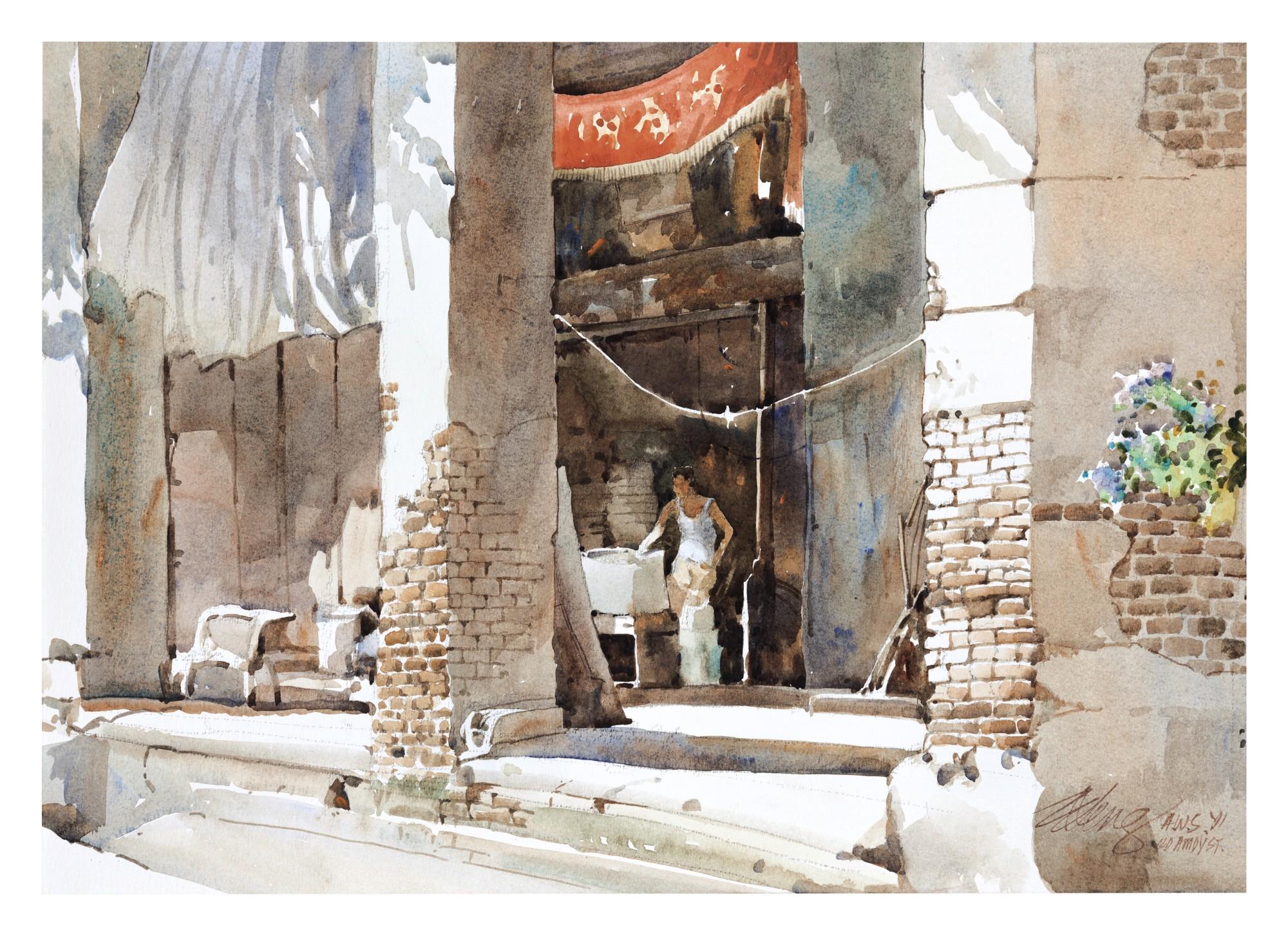 Ong Kim Seng - Man On Porch