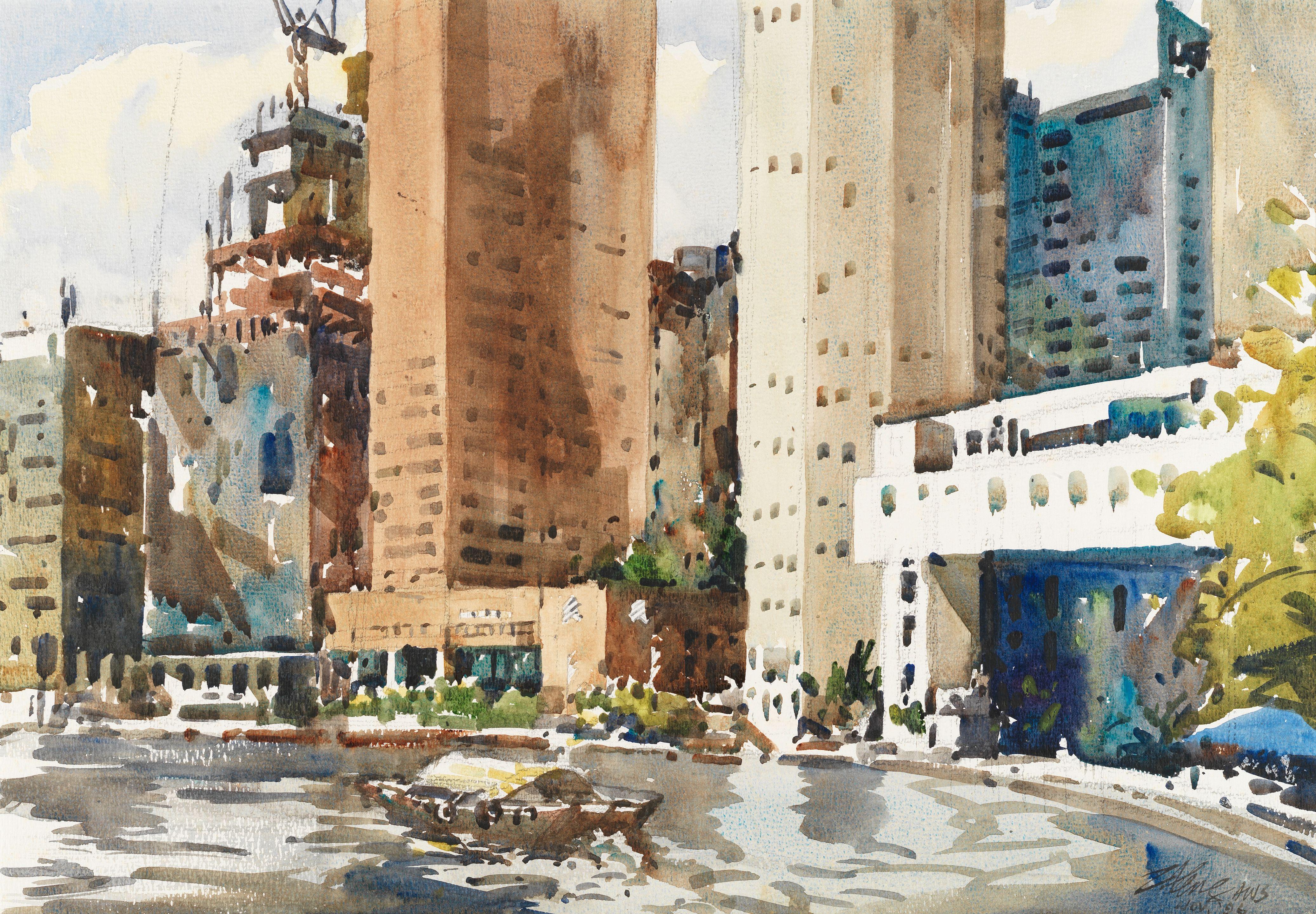 Ong Kim Seng - United Overseas Bank Plaza from Singapore River