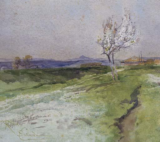 Onorato Carlandi - Campagna romana a primavera