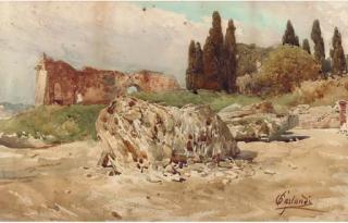 Onorato Carlandi - Palantine Hill, Roma