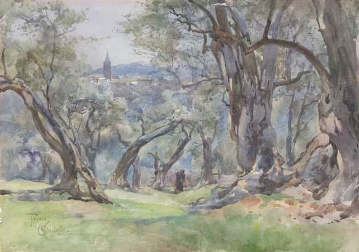 Onorato Carlandi - Ulivi A Tivoli