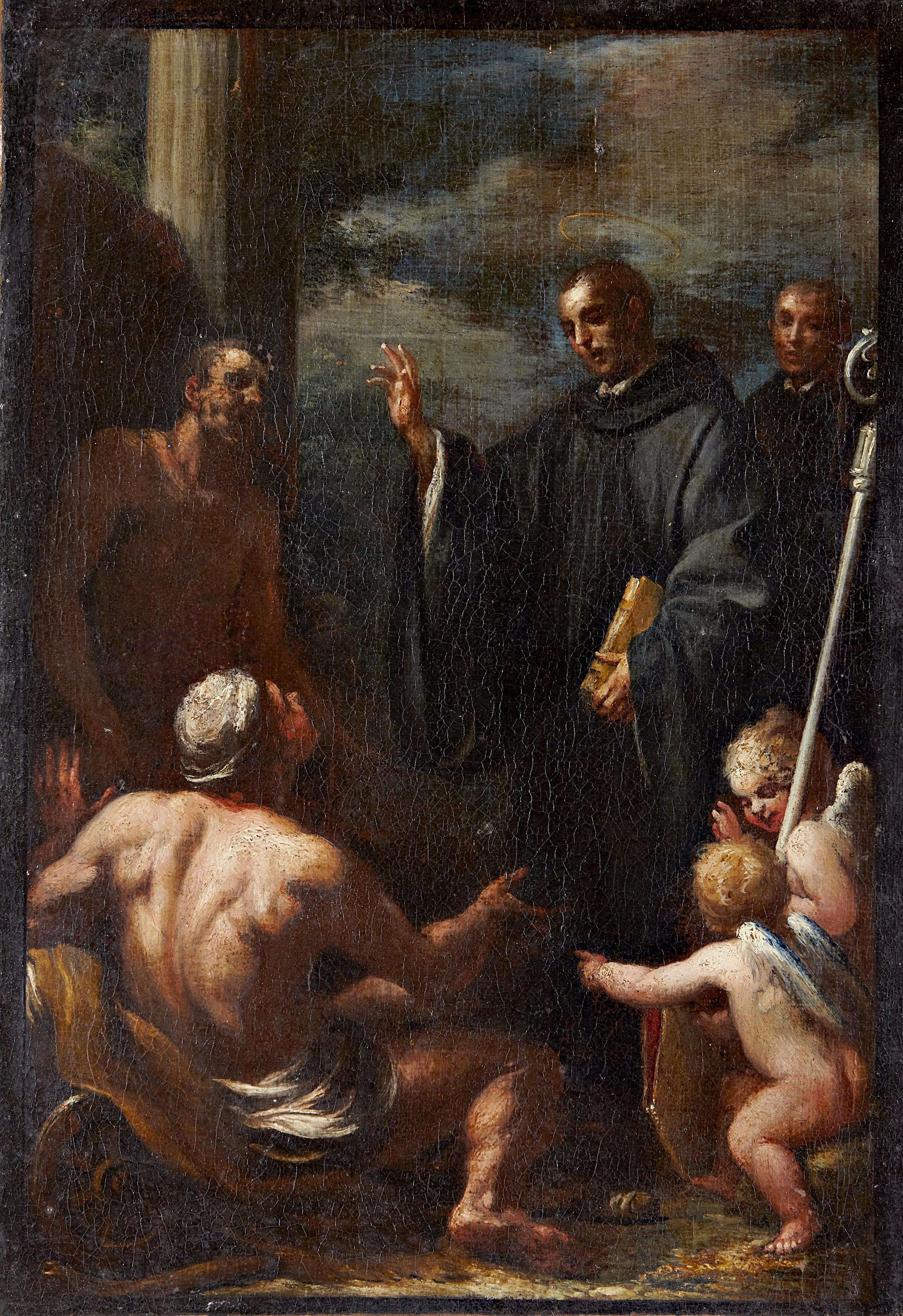 Onorio Marinari - Saint Mauro healing the cripples