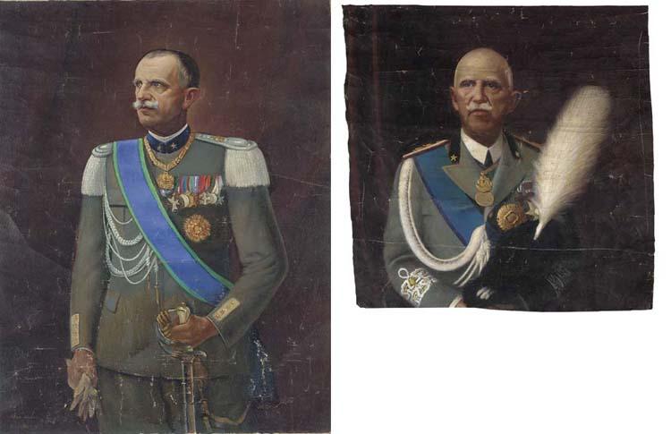 Orazio Amato - Portrait of Umberto II, King of Italy (1904-1983); and another formal portrait