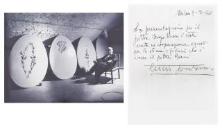 Orazio Bacci - a. Photo of Lucio Fontana b. Photo of A Letter from Lucio Fonata