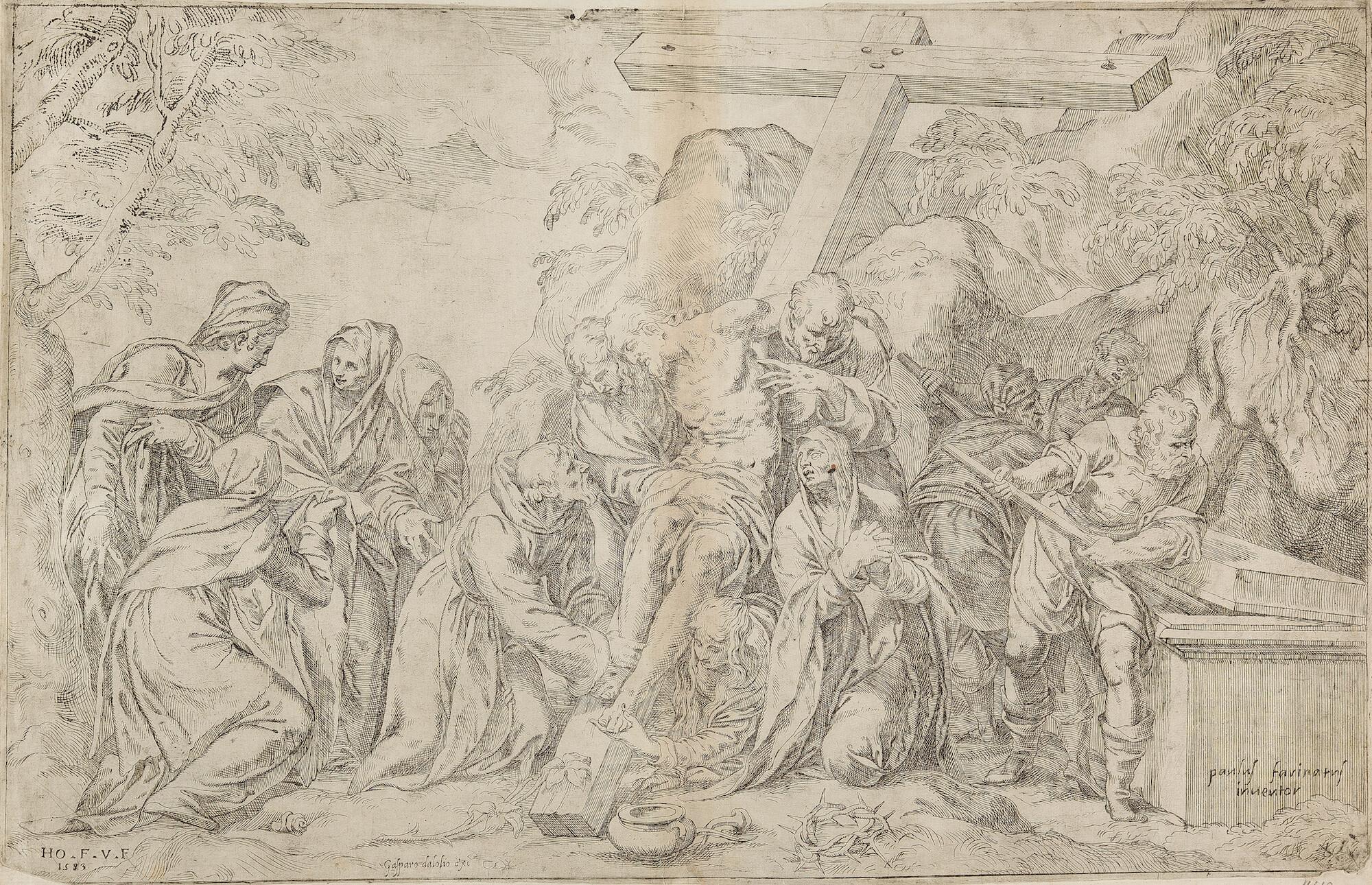 Orazio Farinati - Die Kreuzabnahme.