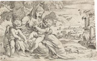 Orazio Farinati - Maria mit dem Kind und dem Johannesknaben.