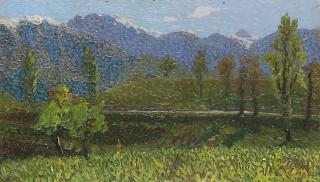 Oreste Albertini - Paesaggio prealpino