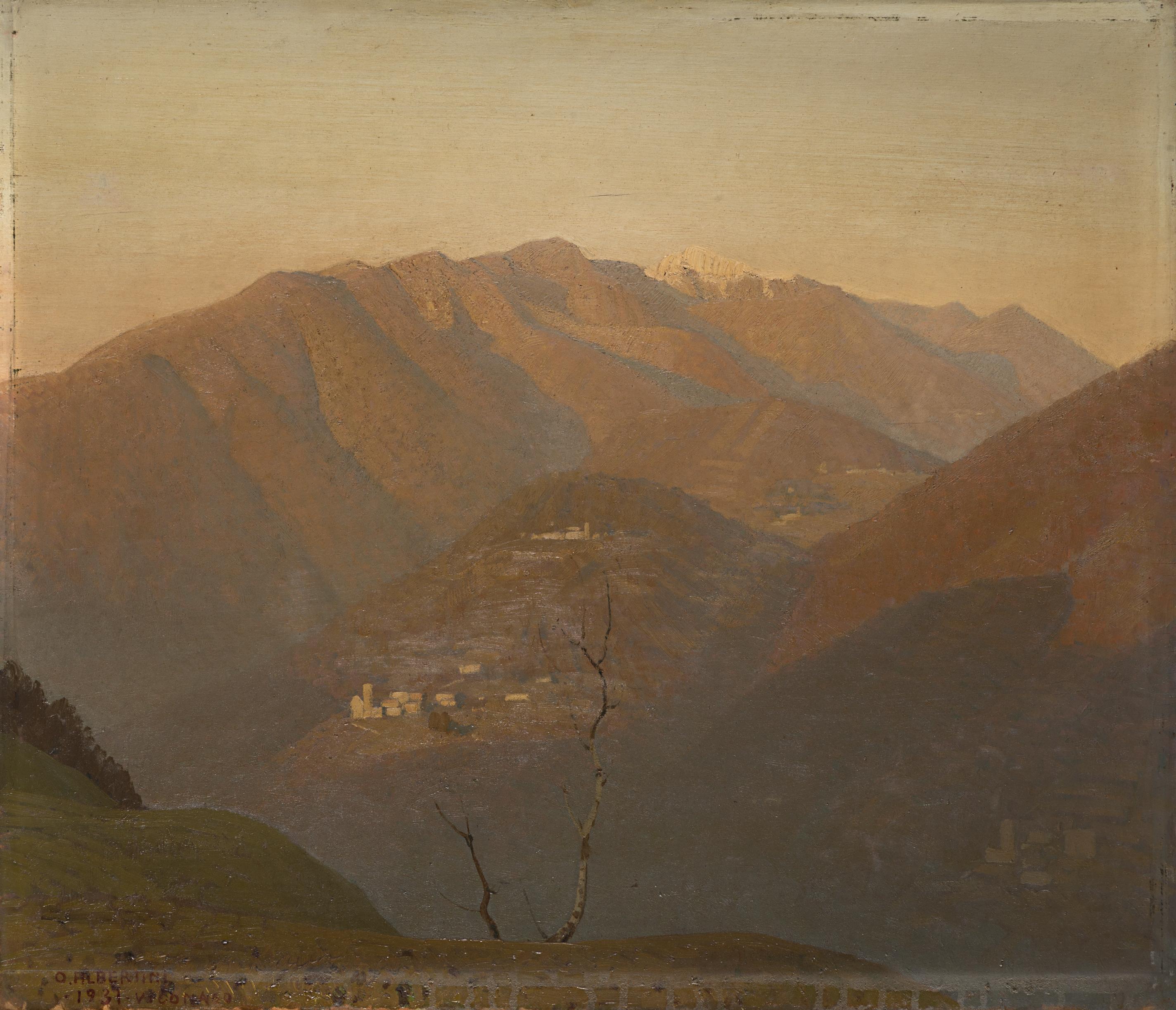 Oreste Albertini - Viconago. Tramonto sul Generoso