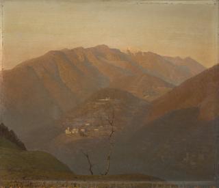 Oreste Albertini - Viconago. Tramonto sul Generoso
