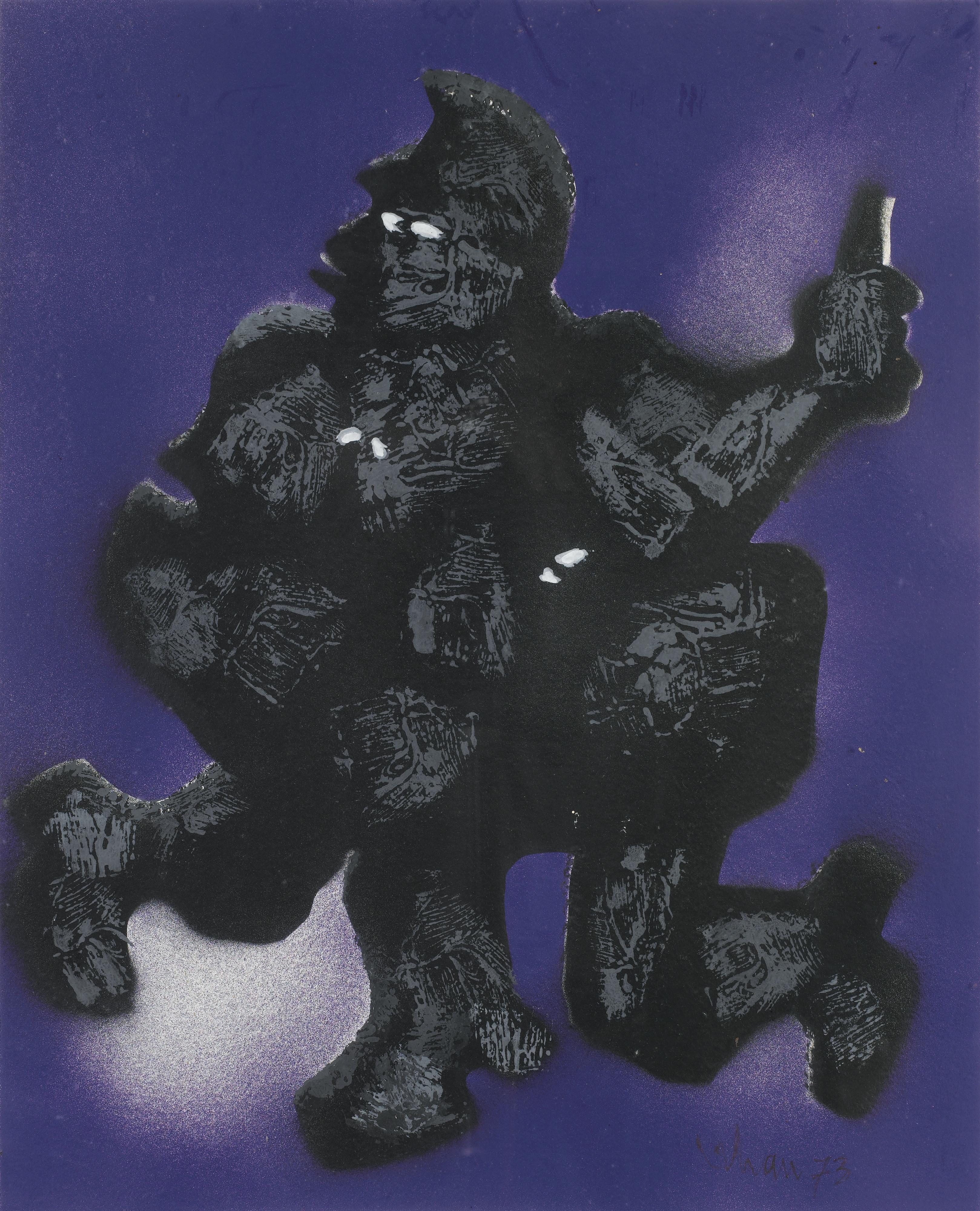 Orhan Peker - Les Pompiersorhan Peker ; Les Pompiers ; Mixed Media On Paper