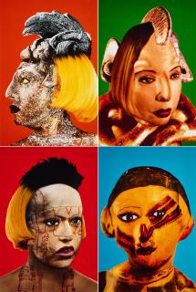 Orlan - Refiguration - Selfhybridation no 1, no 3, no 17 und no 28.
