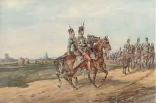 Orlando Norie - Lieut. Robert Dinmore Napier with brother officers of the 11th Hussars (1856-1859)