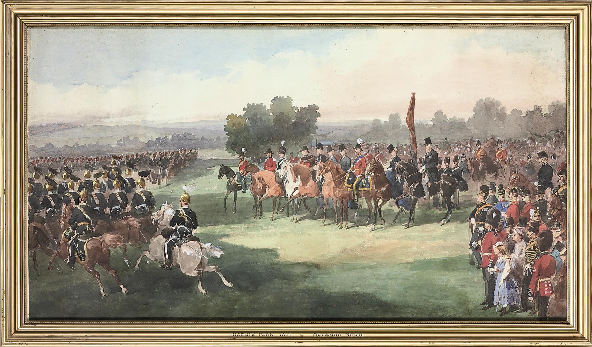 Orlando Norie - Pheonix Park, Dublin, 1871, a sketch