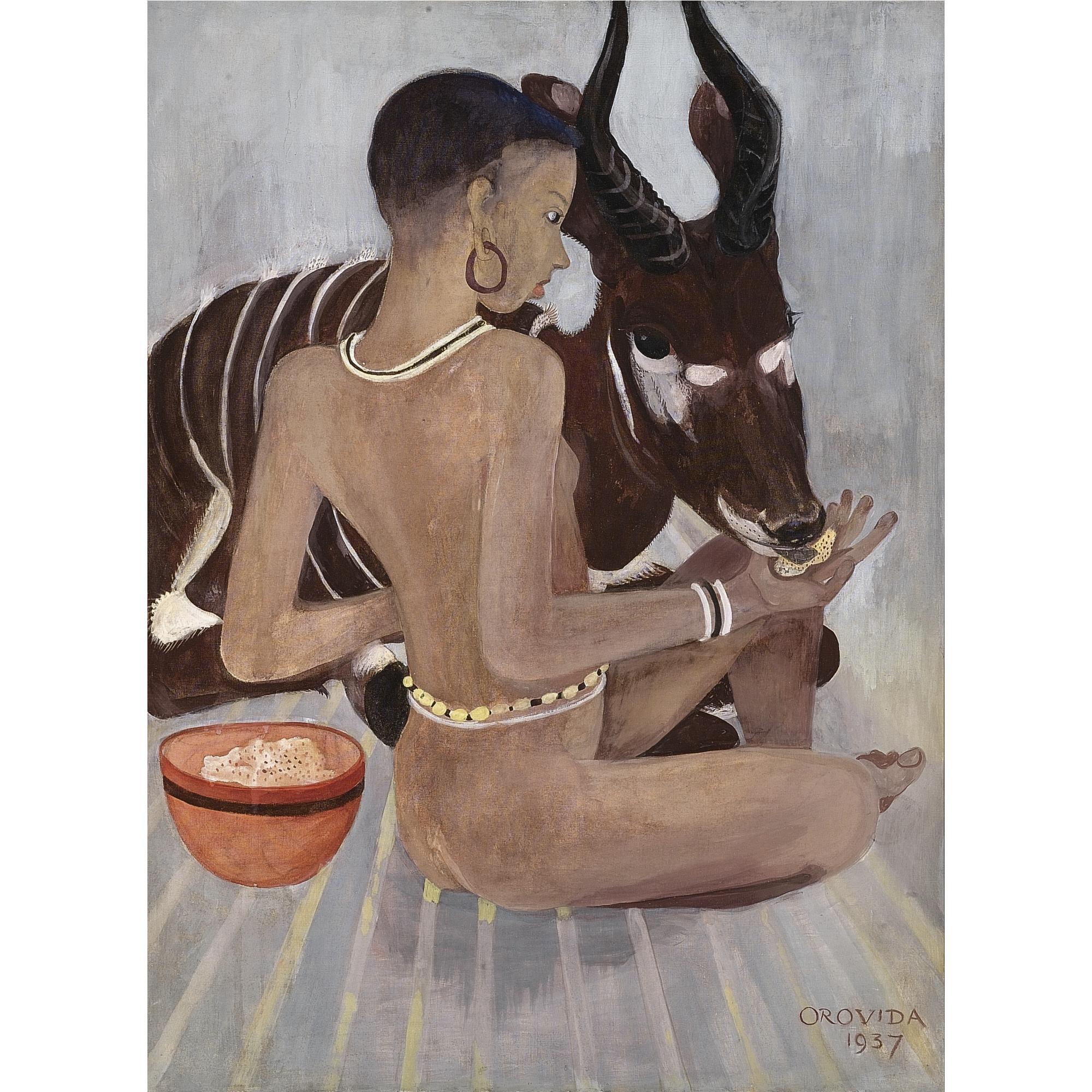 Orovida Camille Pissarro - Dinka With A Bongo