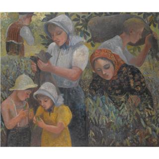 Orovida Camille Pissarro -  Summer-Picking Peas
