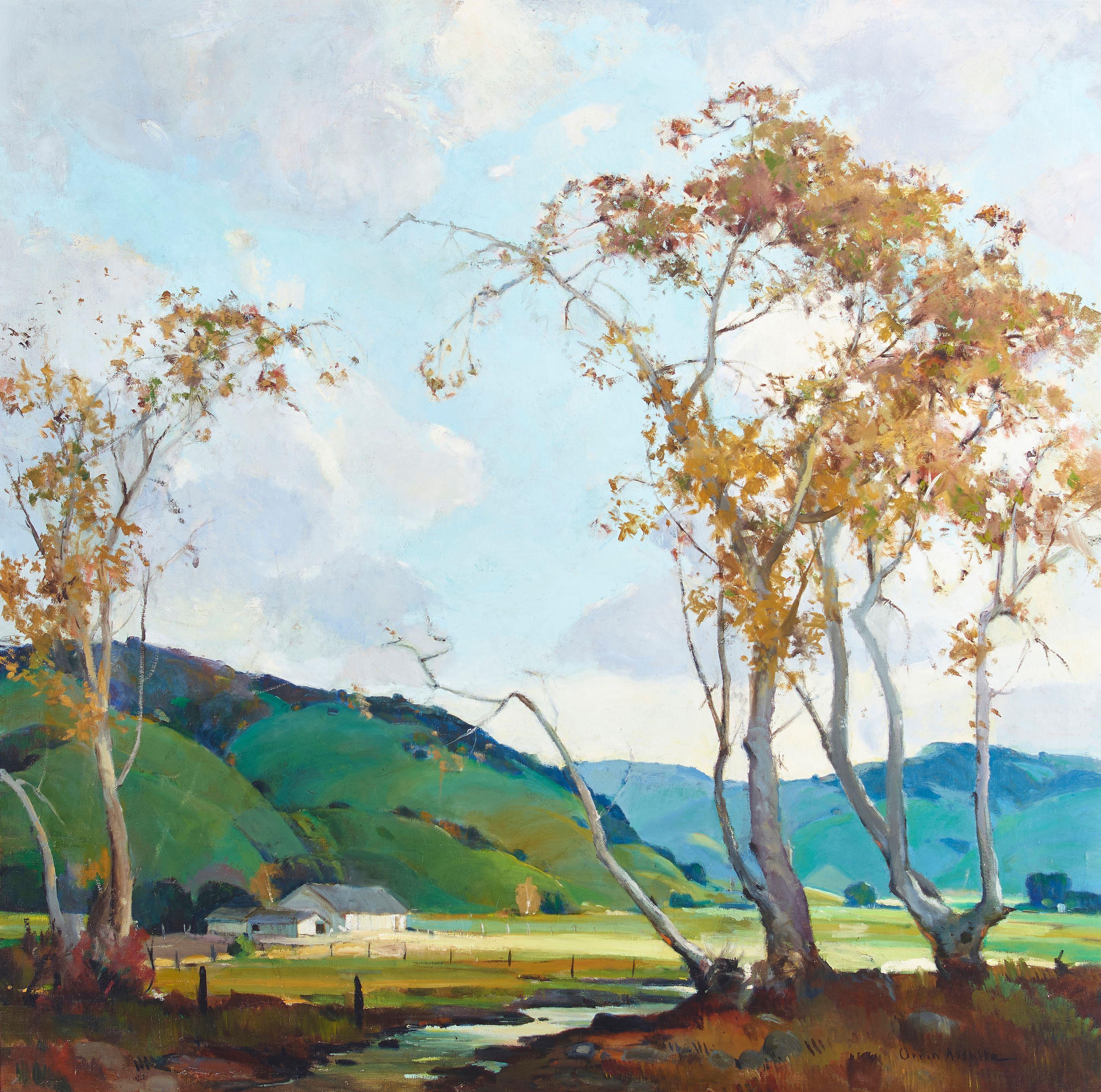 Orrin A. White - Green Fields and Sycamores