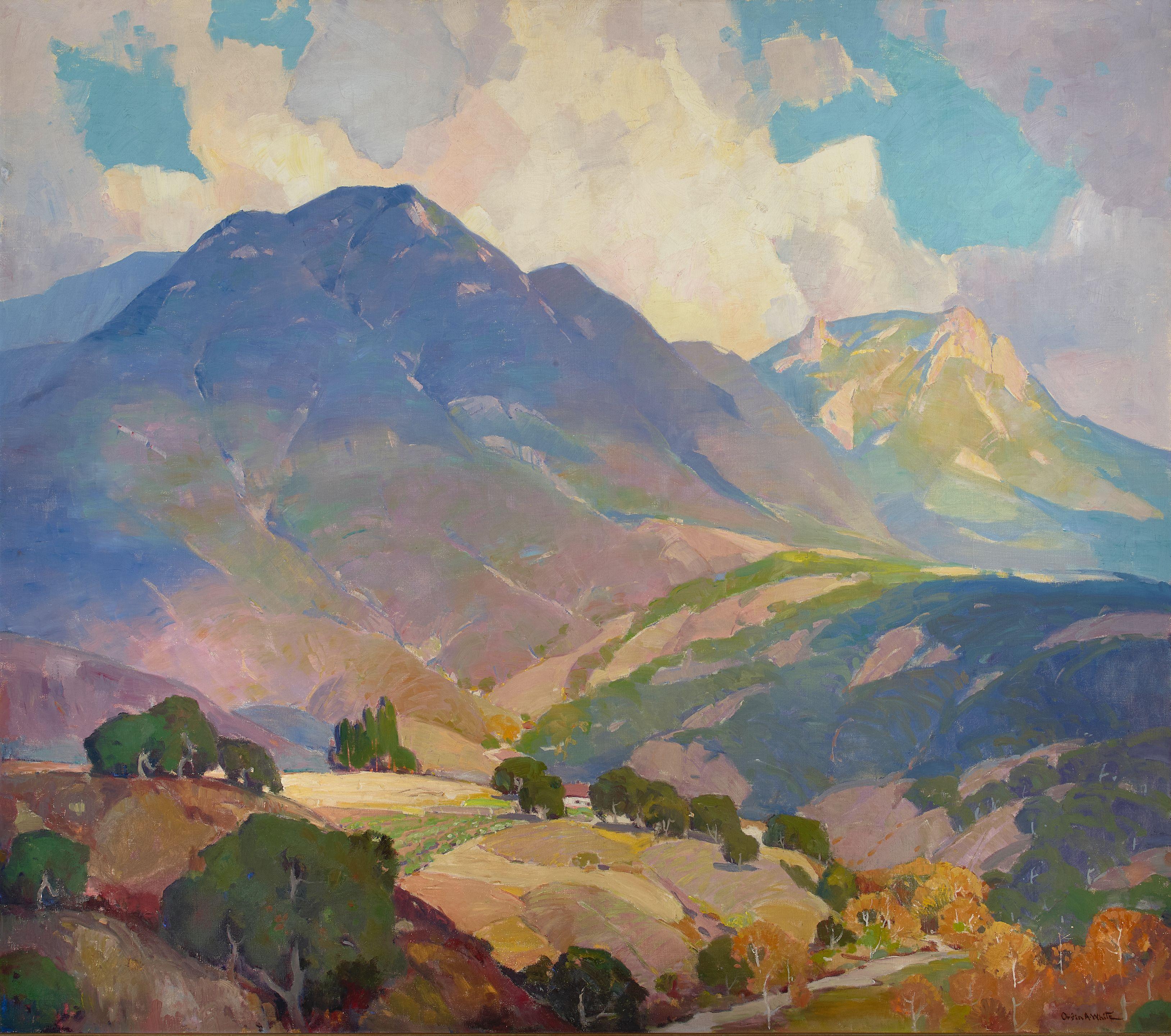 Orrin A. White - Our Mountain Home 60 1/4 x 68 in. framed 63 x 72 in.