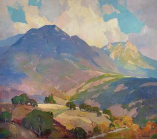 Orrin A. White - Our Mountain Home 60 1/4 x 68 in. framed 63 x 72 in.