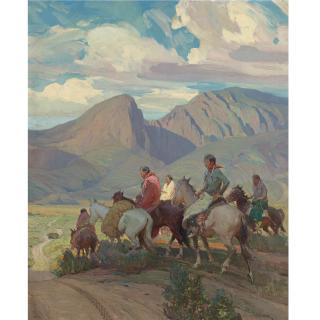 Oscar Berninghaus - Indians on Horseback