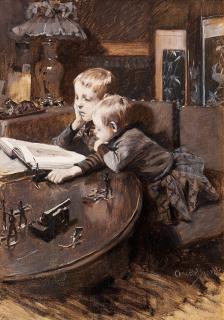 Oscar Björck - Children reading