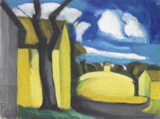 Oscar Bluemner - Blue Golden, Bloomfield Barns