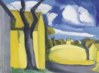 Oscar Bluemner - Blue Golden, Bloomfield Barns