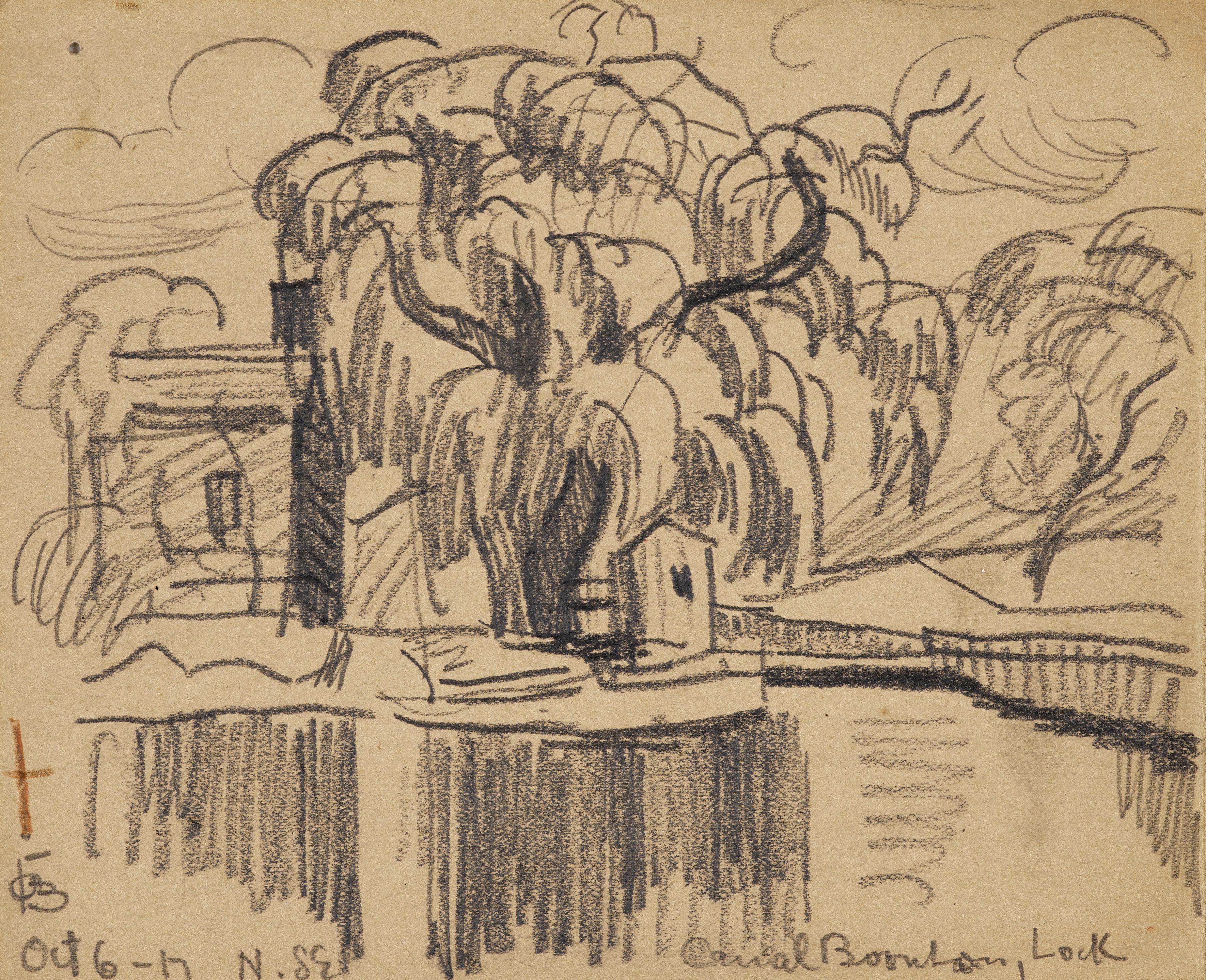 Oscar Bluemner - Canal Boontown, Lock