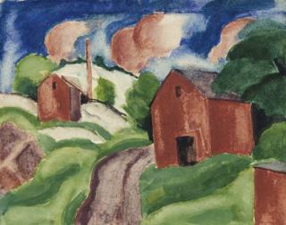 Oscar Bluemner - Red Barn