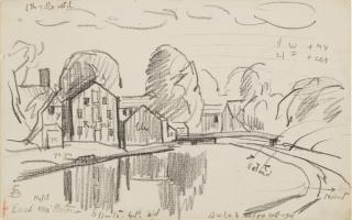 Oscar Bluemner - Untitled (Hotel, East Millstone)