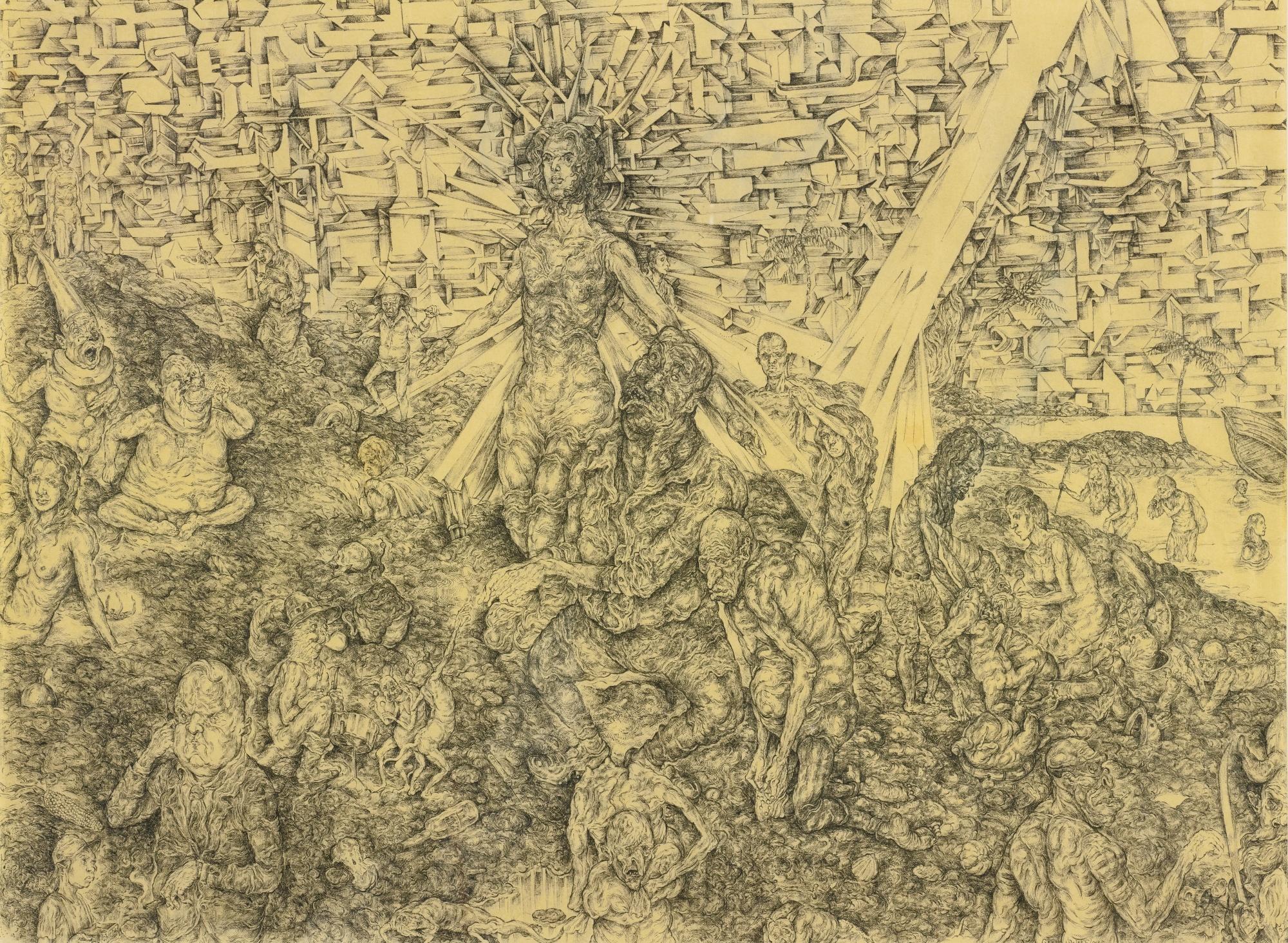 Oscar de Las Flores - Jesus Christ Trying To Leave Behind The Chaos In Mexico City After A Jolly Good Time In Brussels