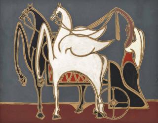 Óscar Domínguez - Caballos alados