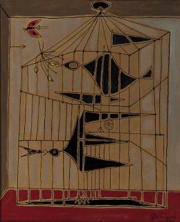 Oscar Dominguez - Cage à oiseaux