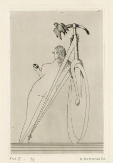 Oscar Dominguez - Femme à la bicyclette