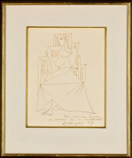 Oscar Dominguez - Femme assise