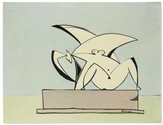 Óscar Domínguez - Léda et le cygne