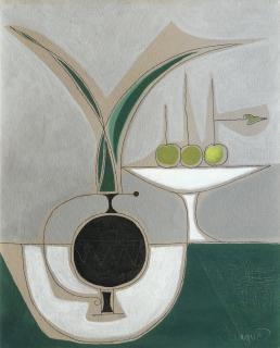 Oscar Domínguez - Nature Morte Aux Pommes Dans Une Coupe