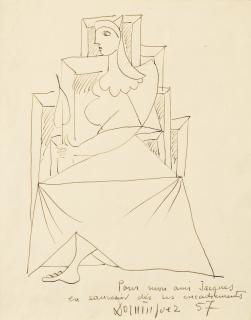 Oscar Dominguez - Seated Woman