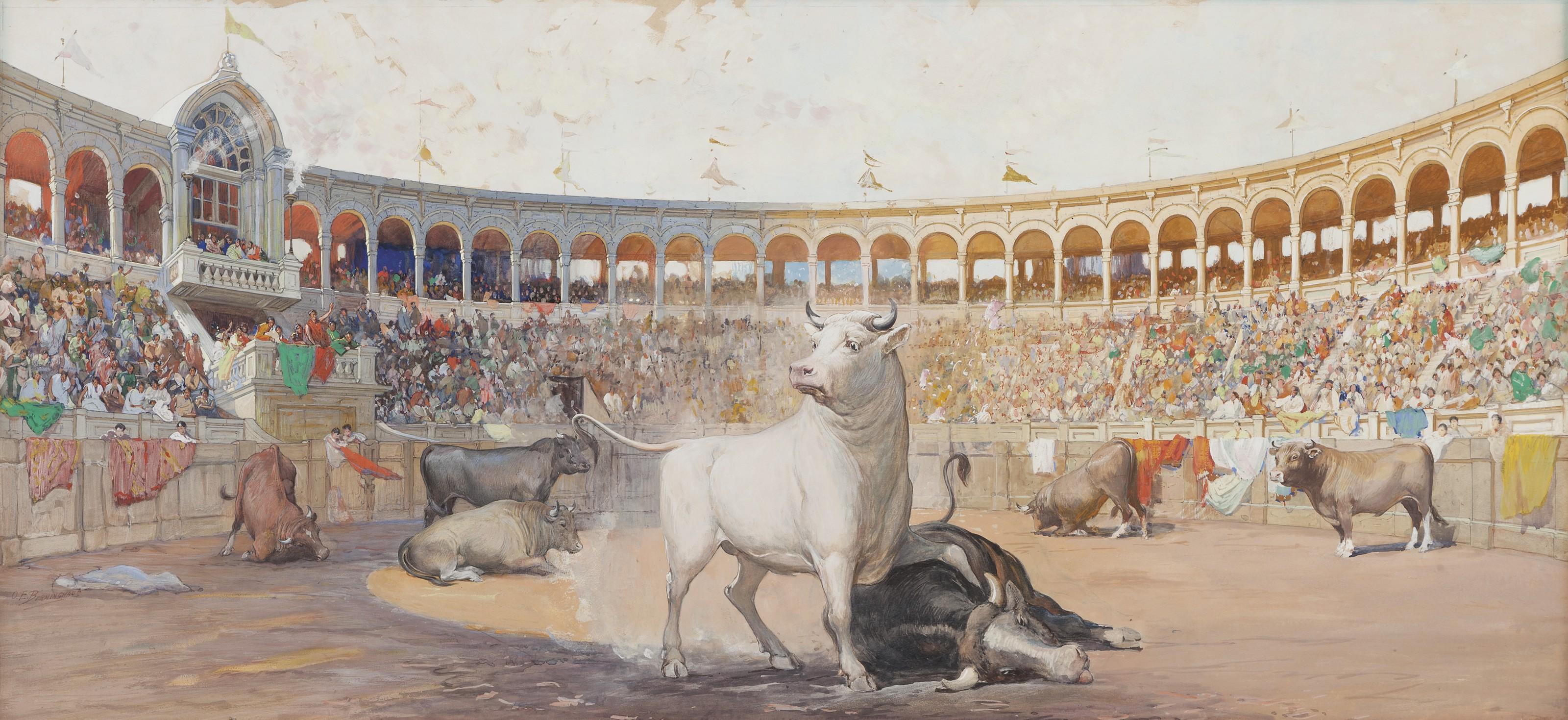 Oscar Edmund Berninghaus - Bullfight Arena