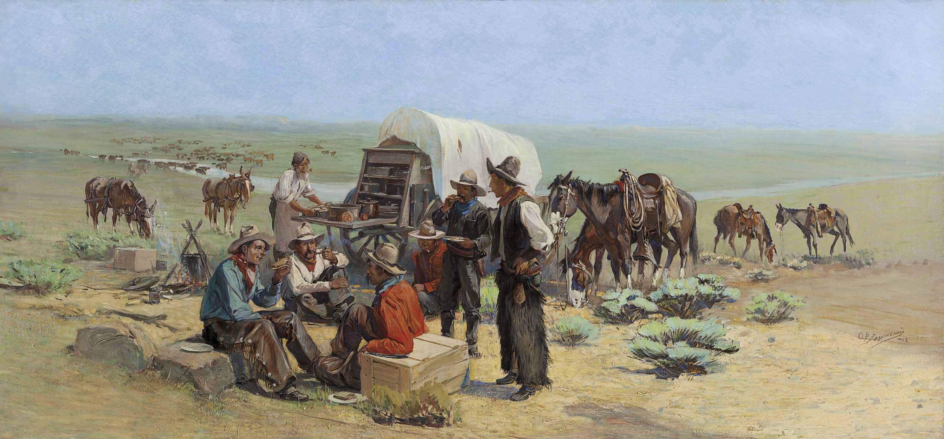 Oscar Edmund Berninghaus - Cowboy Mess Camp