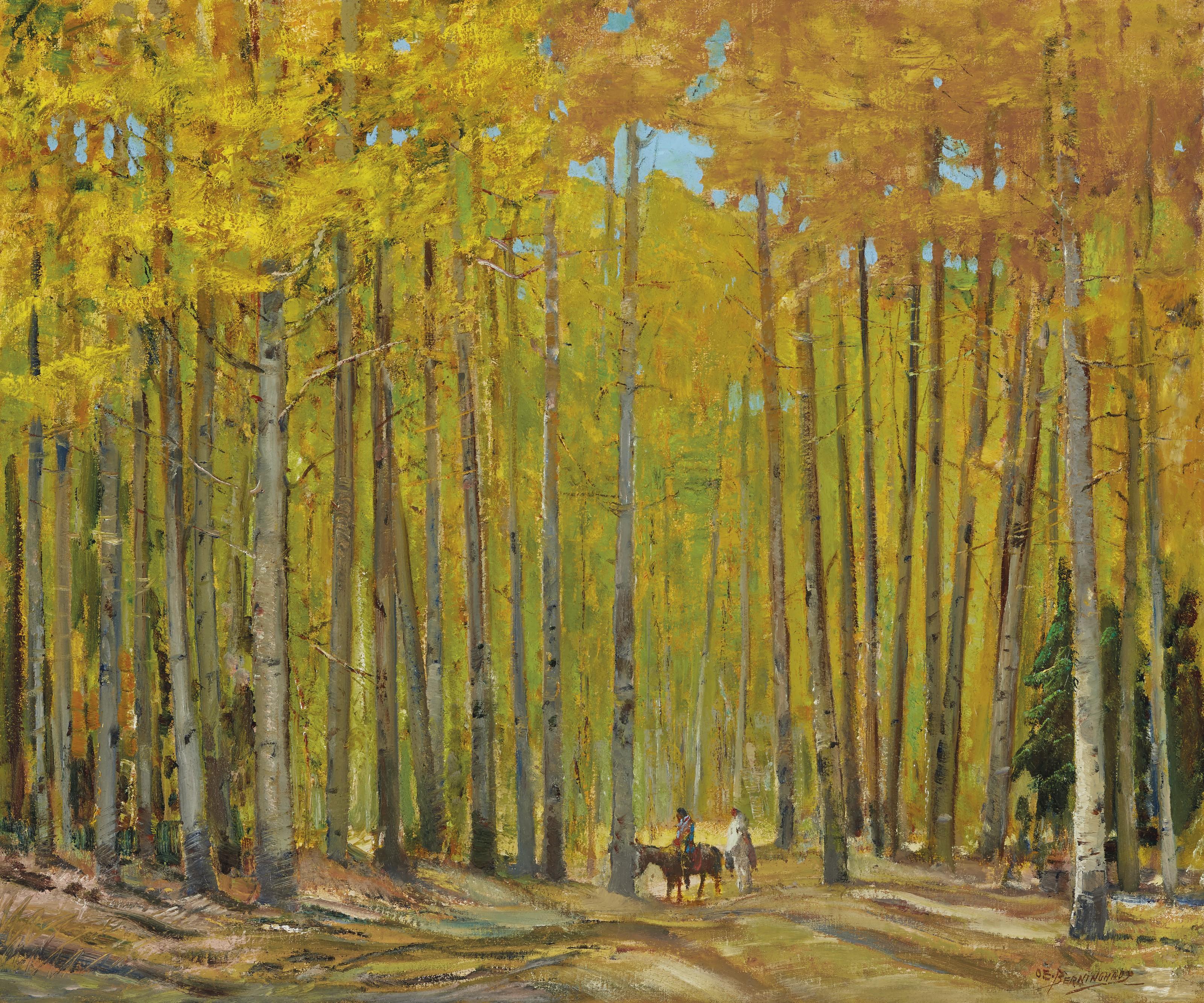 Oscar Edmund Berninghaus - In the High Aspens