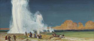 Oscar Edmund Berninghaus - Old Faithful, Yellowstone