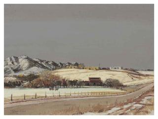 Oscar Edmund Berninghaus - Ranch in Winter
