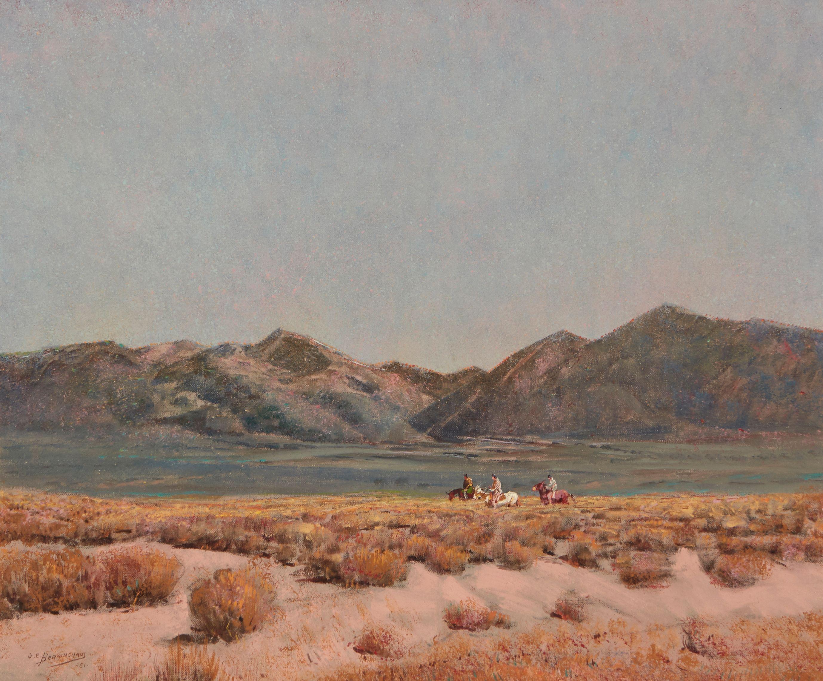 Oscar Edmund Berninghaus - Sagebrush in December (The Rabbit Hunt, Taos Valley)