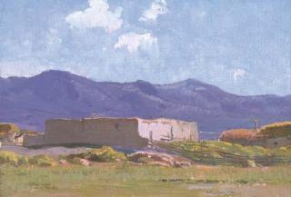 Oscar Edmund Berninghaus - Taos Adobe