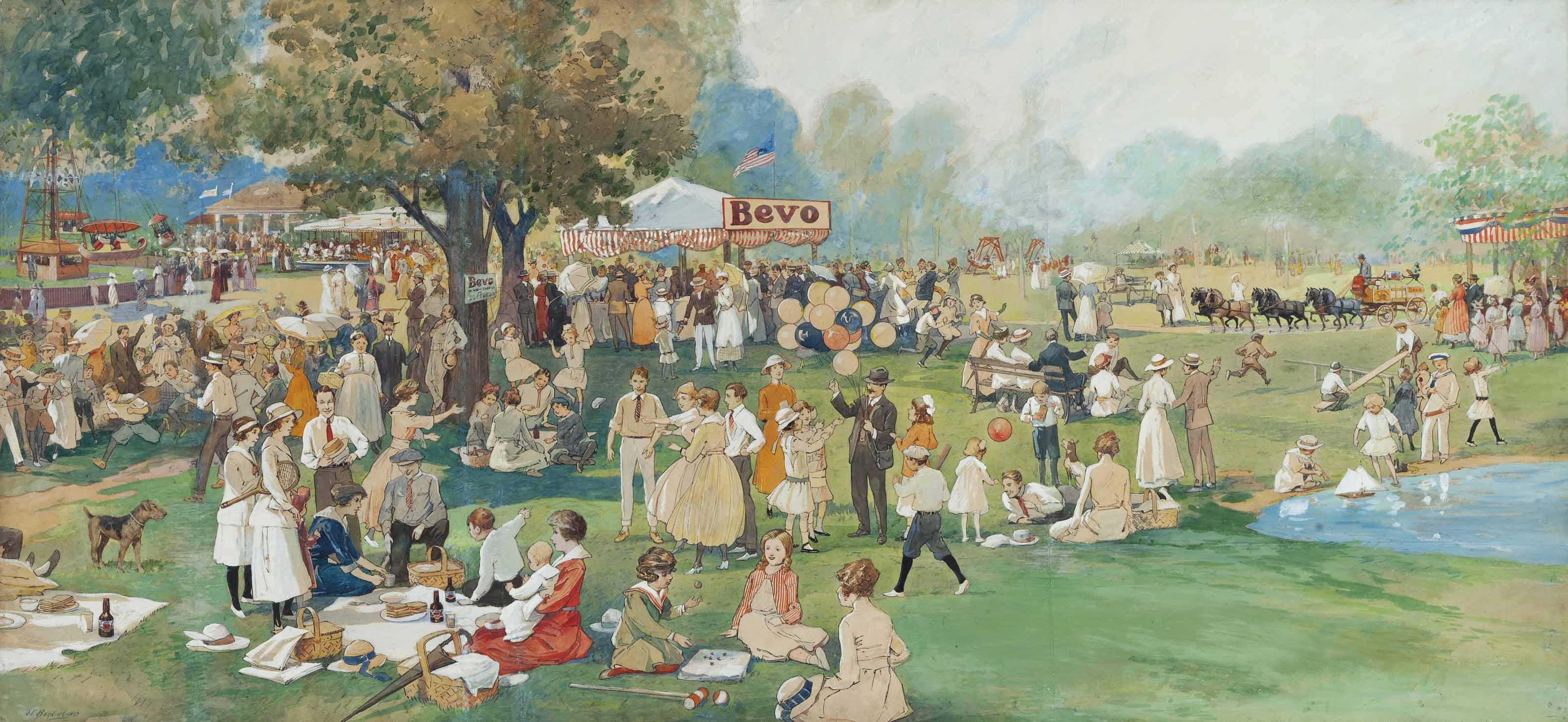 Oscar Edmund Berninghaus - The Camp in the Canyon (Bevo)