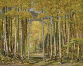 Oscar Edward Berninghaus - Autumn Aspen Forest