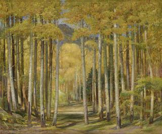 Oscar Edward Berninghaus - Autumn Aspen Forest