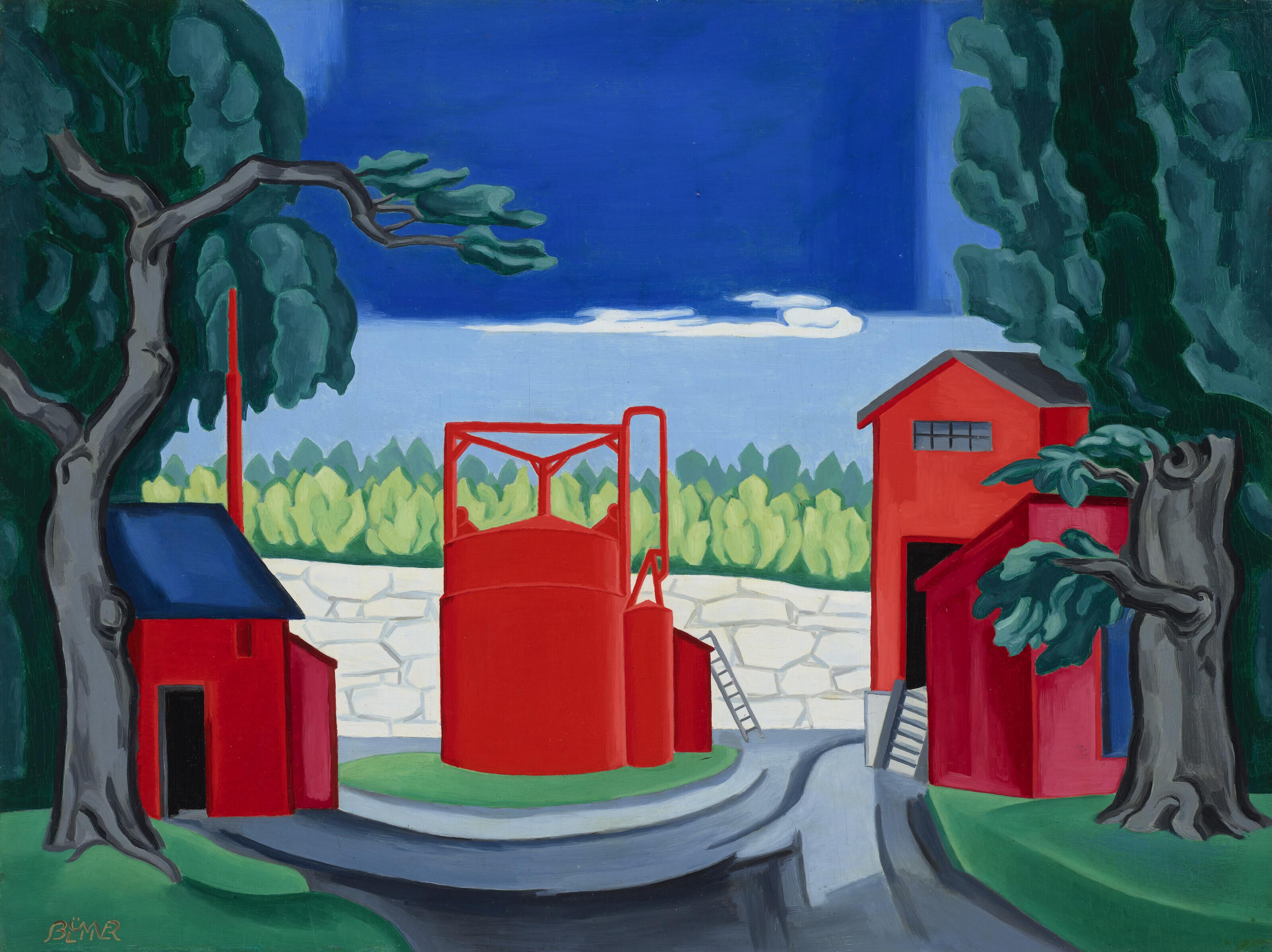 Oscar Floranius Bluemner - Pagoda (Red Tank West Quincy)